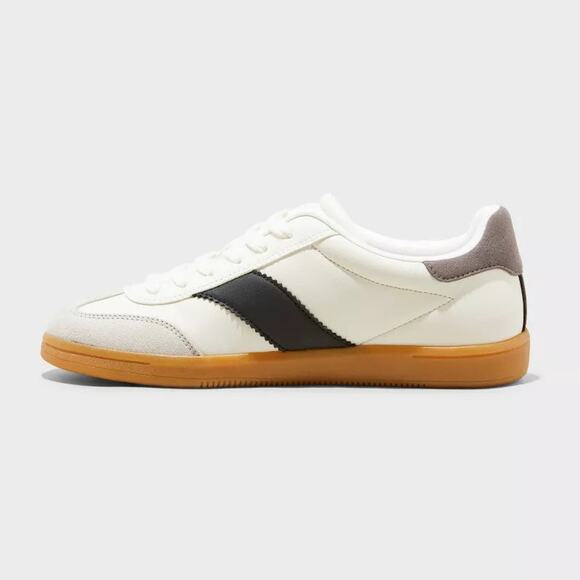 Spencer Fashion Sneakers With Memory Foam Universal Thread White & Black Size 8 - Picture 2 of 4